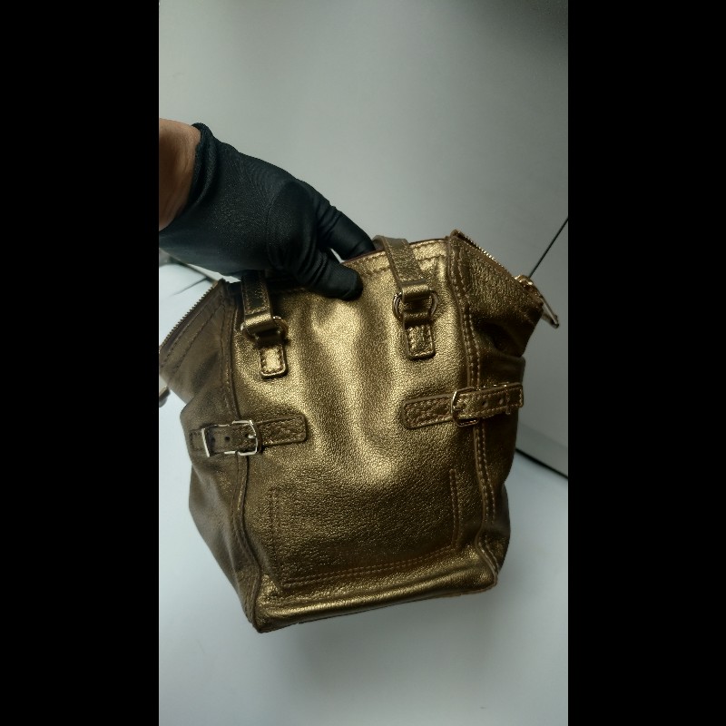 YSL 古銅金皮革小號城市提包 downtown-8