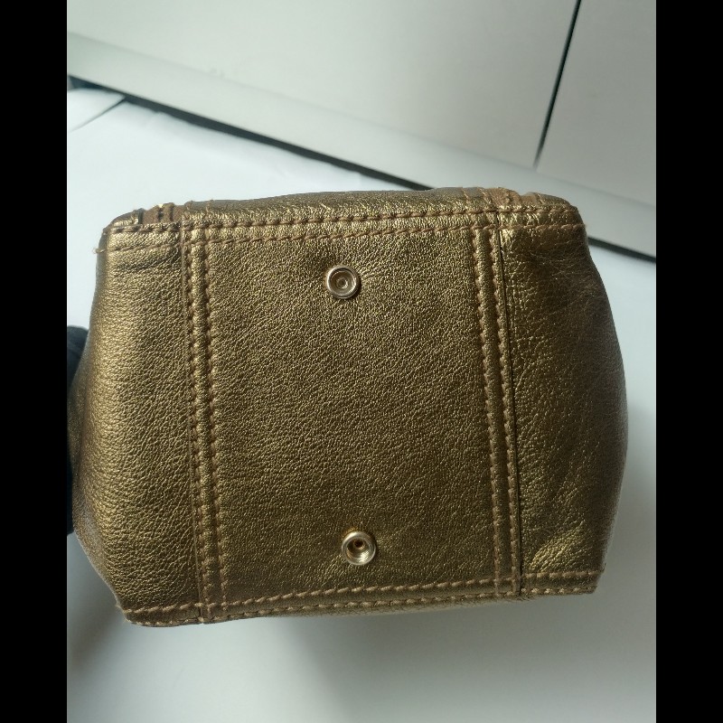 YSL 古銅金皮革小號城市提包 downtown-9