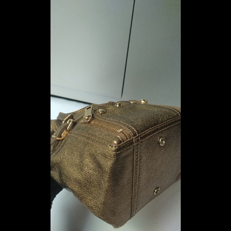 YSL 古銅金皮革小號城市提包 downtown-11