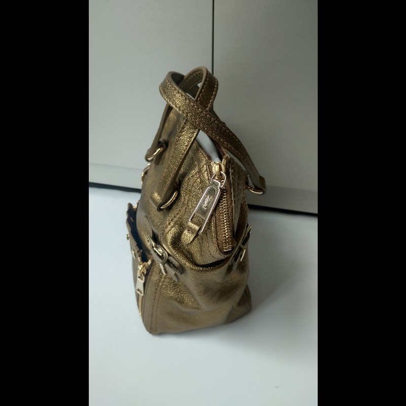 YSL 古銅金皮革小號城市提包 downtown-13