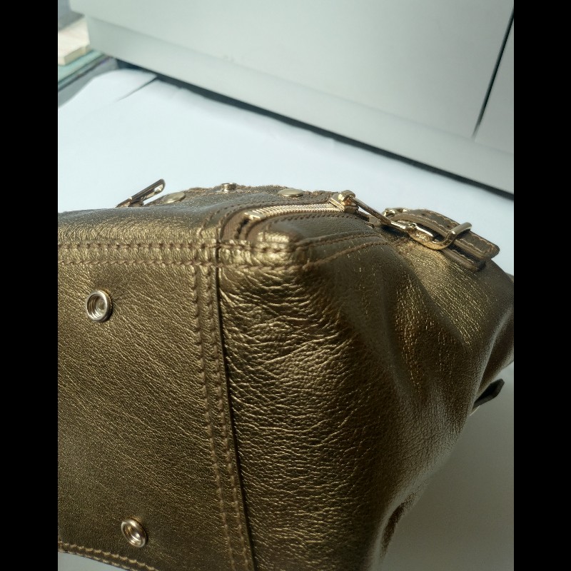 YSL 古銅金皮革小號城市提包 downtown-15