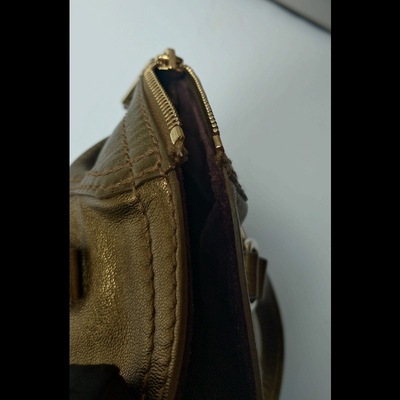 YSL 古銅金皮革小號城市提包 downtown-18