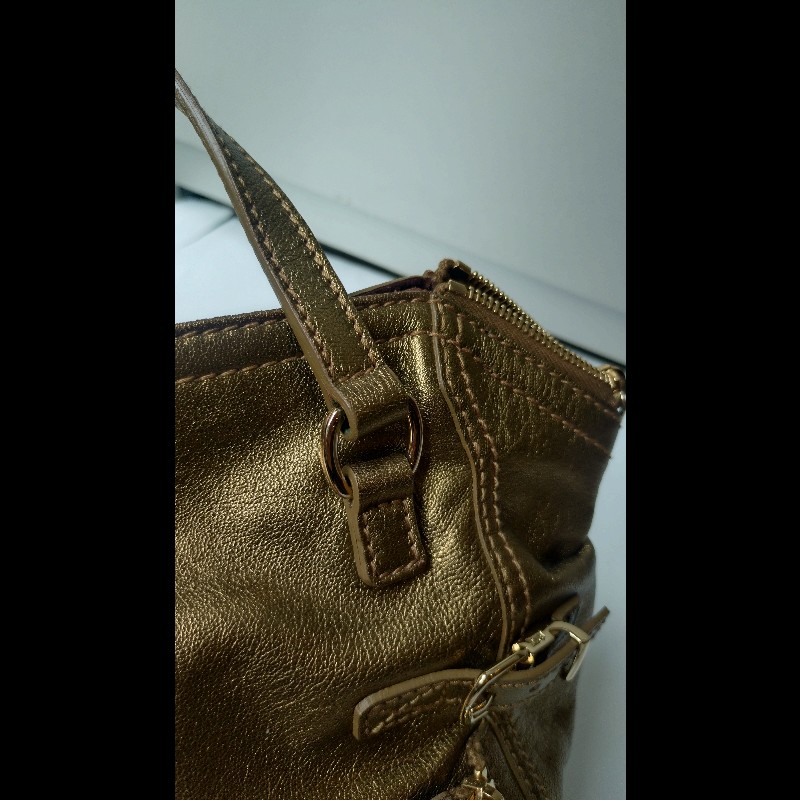 YSL 古銅金皮革小號城市提包 downtown-26