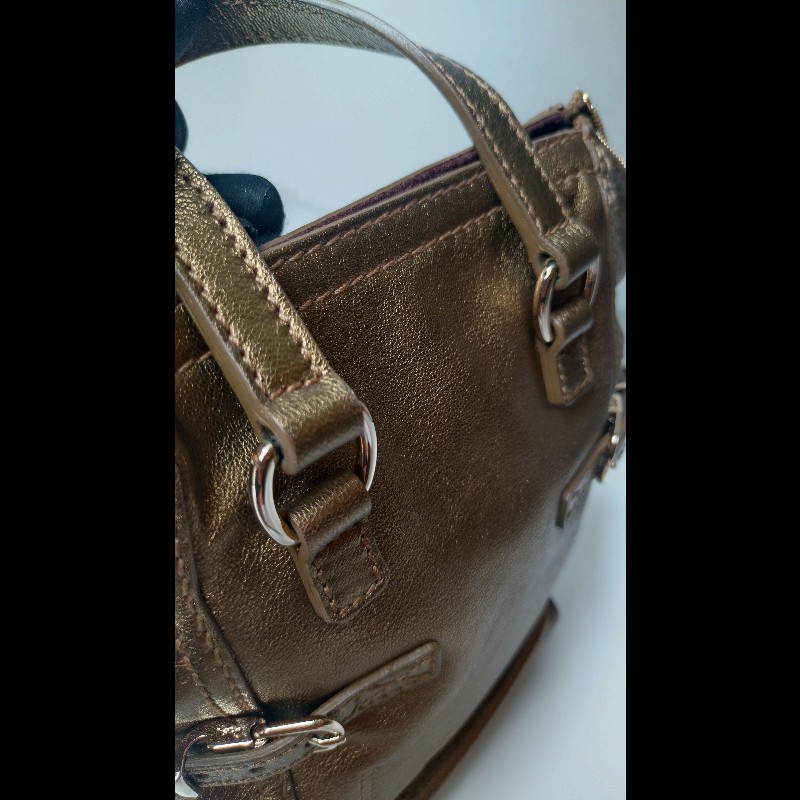 YSL 古銅金皮革小號城市提包 downtown-28