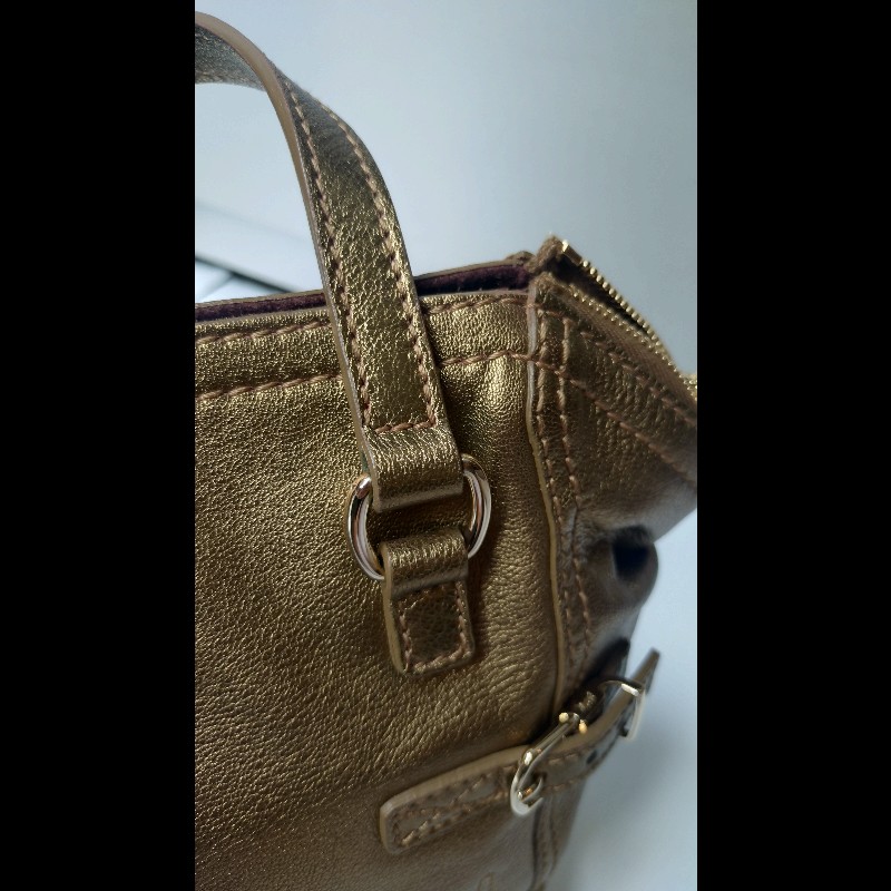 YSL 古銅金皮革小號城市提包 downtown-30