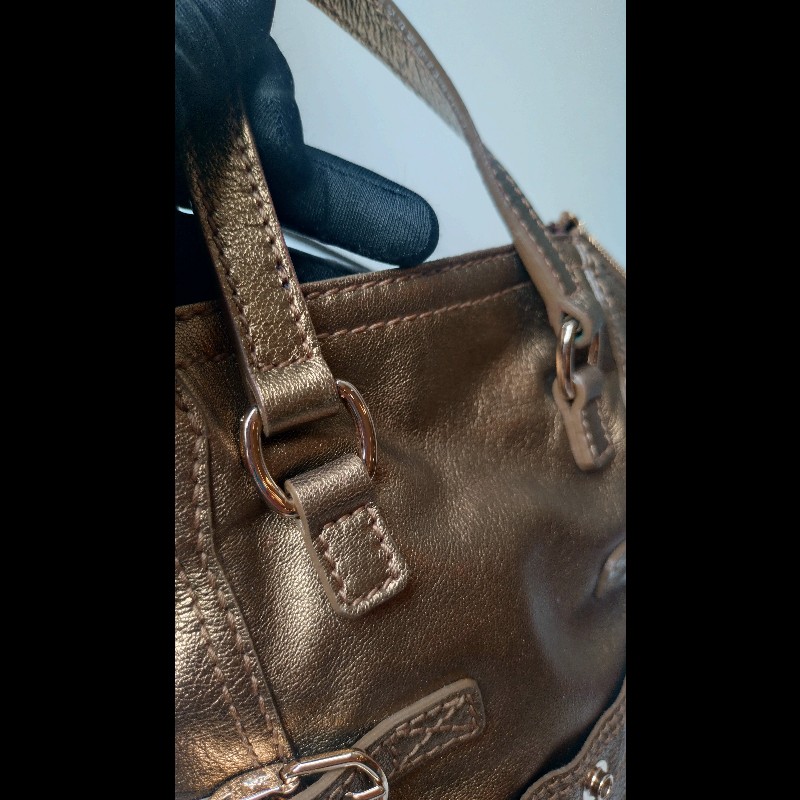 YSL 古銅金皮革小號城市提包 downtown-31