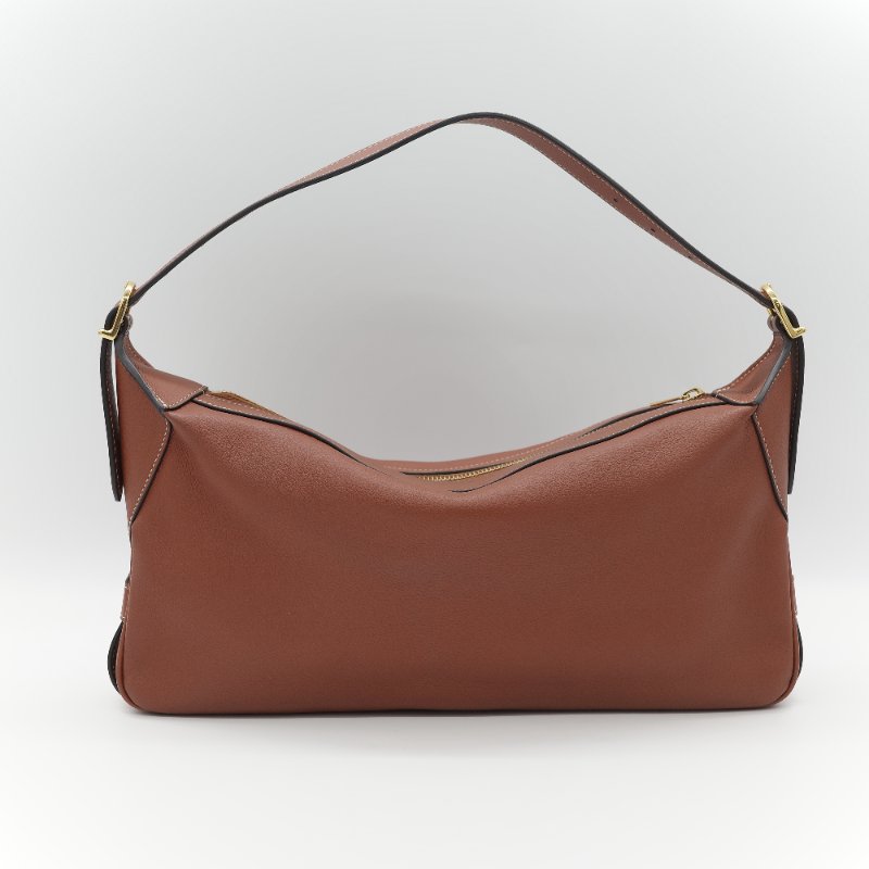 Celine 思琳 Romy 中型 焦糖色 棕色 Hobo 牛皮 單肩包 腋下包-1