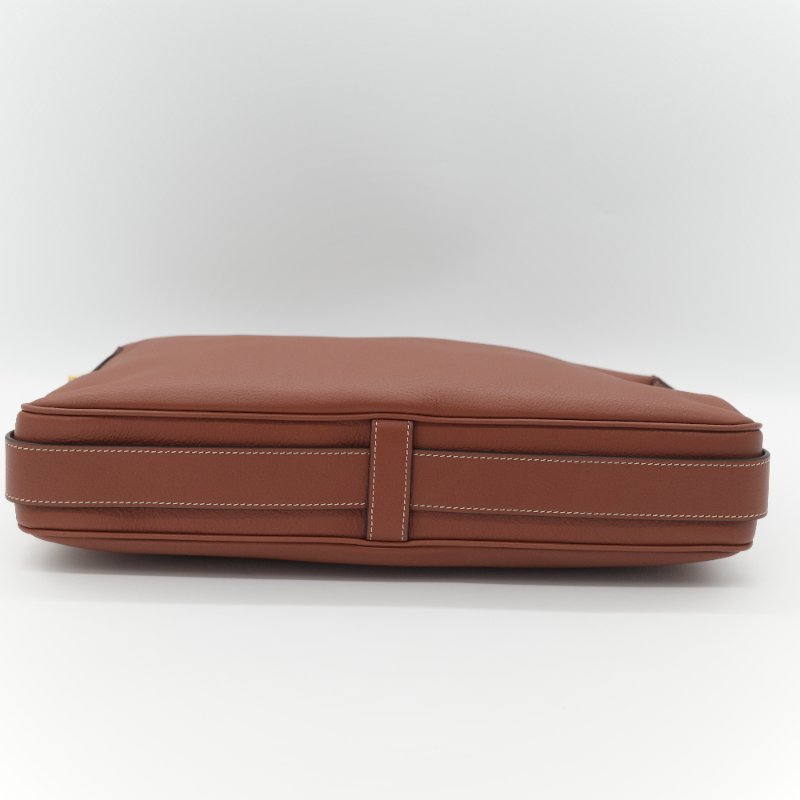 Celine 思琳 Romy 中型 焦糖色 棕色 Hobo 牛皮 單肩包 腋下包-5