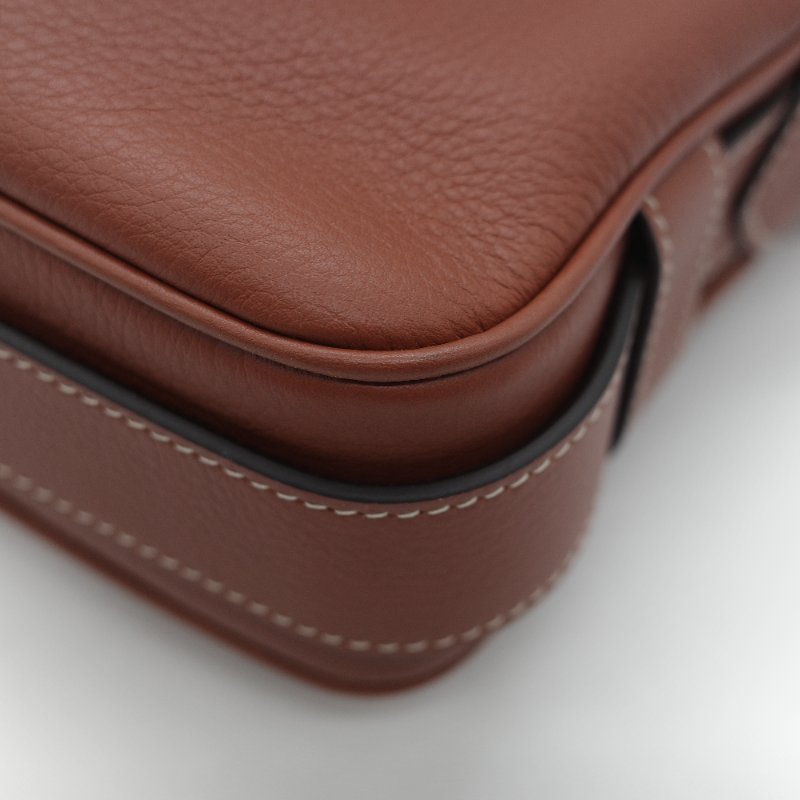 Celine 思琳 Romy 中型 焦糖色 棕色 Hobo 牛皮 單肩包 腋下包-6