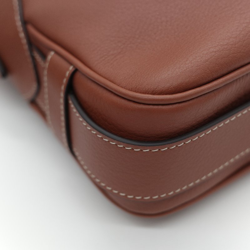 Celine 思琳 Romy 中型 焦糖色 棕色 Hobo 牛皮 單肩包 腋下包-7