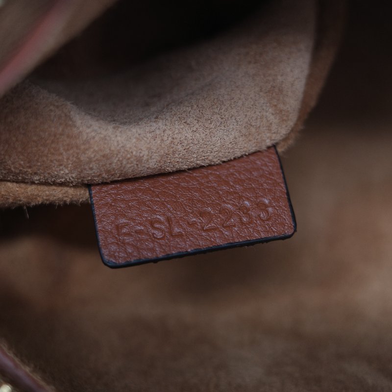 Celine 思琳 Romy 中型 焦糖色 棕色 Hobo 牛皮 單肩包 腋下包-10