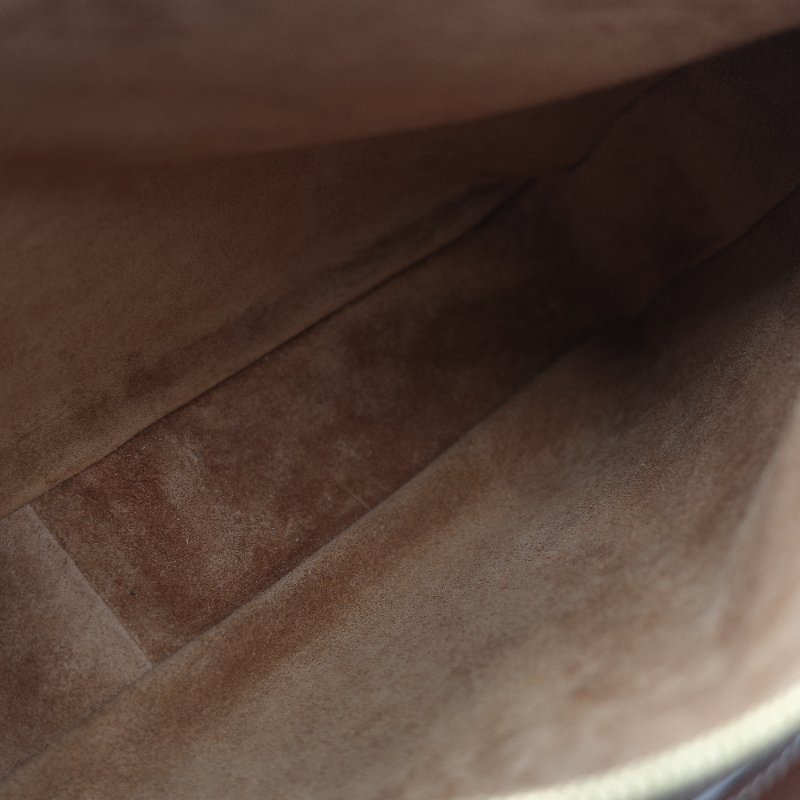 Celine 思琳 Romy 中型 焦糖色 棕色 Hobo 牛皮 單肩包 腋下包-11