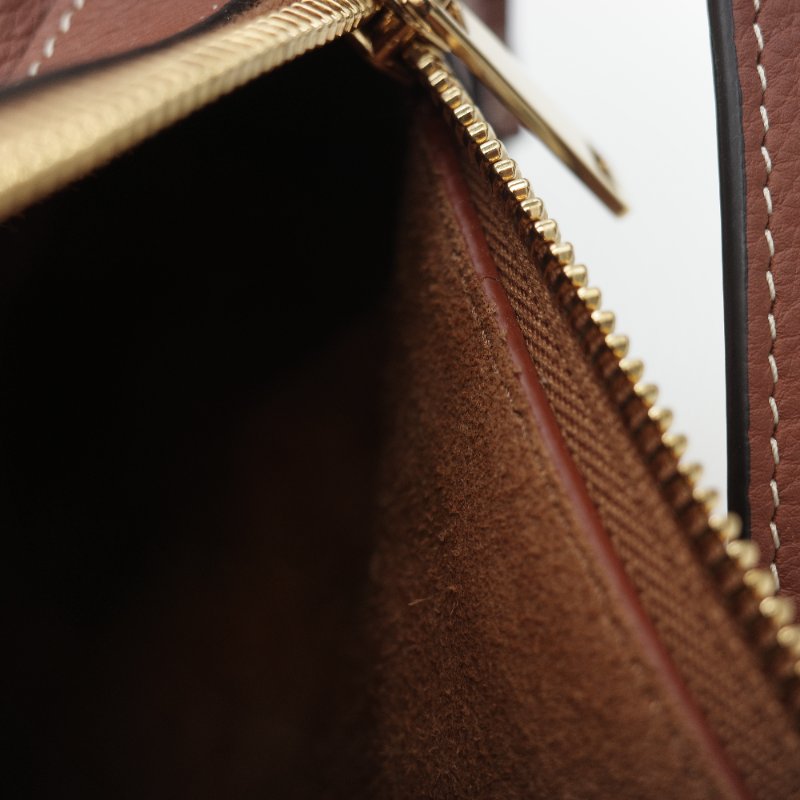 Celine 思琳 Romy 中型 焦糖色 棕色 Hobo 牛皮 單肩包 腋下包-12