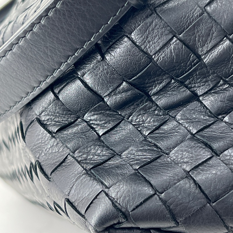 香緹國際精品 880 BV翻蓋編織肩背包 黑色-3