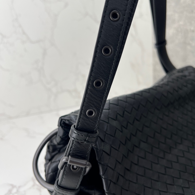 香緹國際精品 880 BV翻蓋編織肩背包 黑色-10