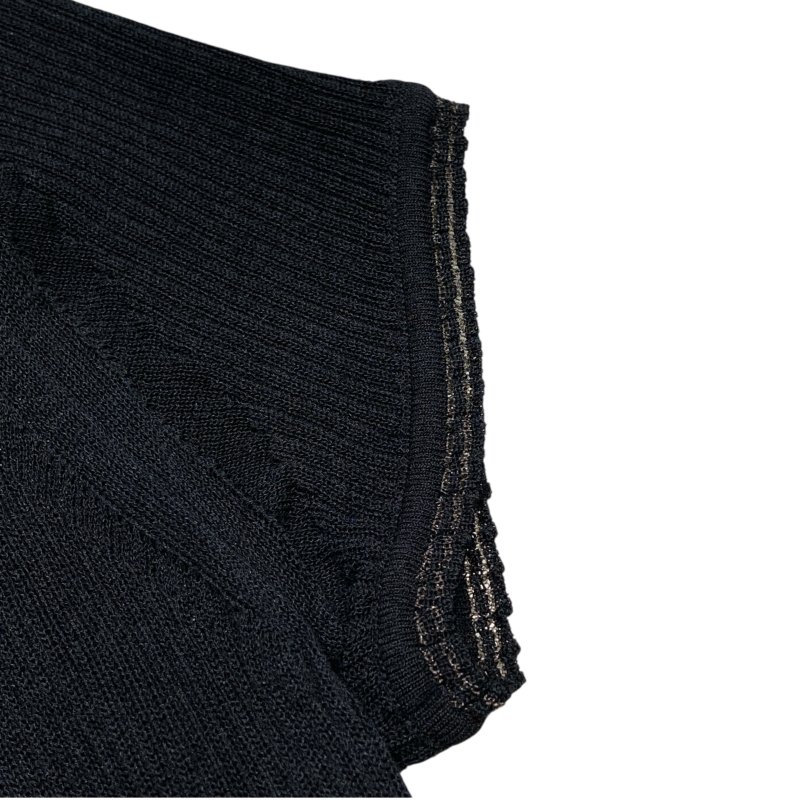 CHANEL 香奈兒 短袖綿質連身裙 黑色-4