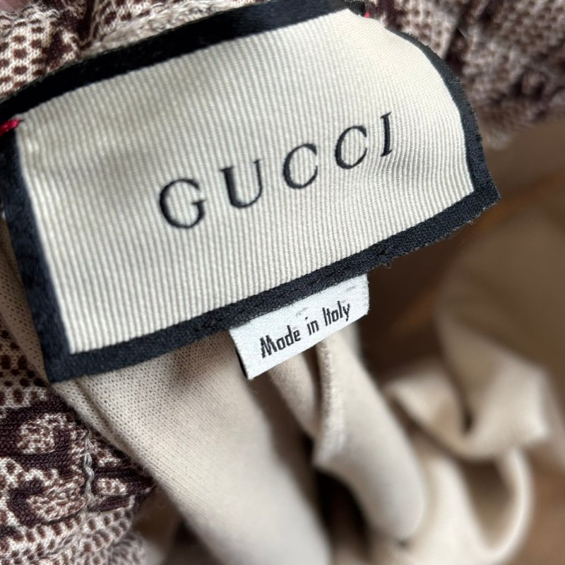 專櫃新款 ::GUCCI:: GG Supreme Print Jogging Pant 烏木色滿版雙G 經典紅藍綠邊 抽繩縮口長褲-10