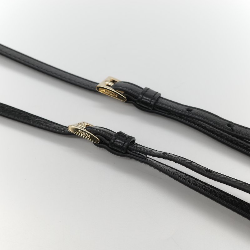 (25 年秋冬新款♥️閒置品)Prada 普拉達 Bonnie 中號 黑色皺褶 漆皮牛皮 托特包|專櫃 16 萬-8