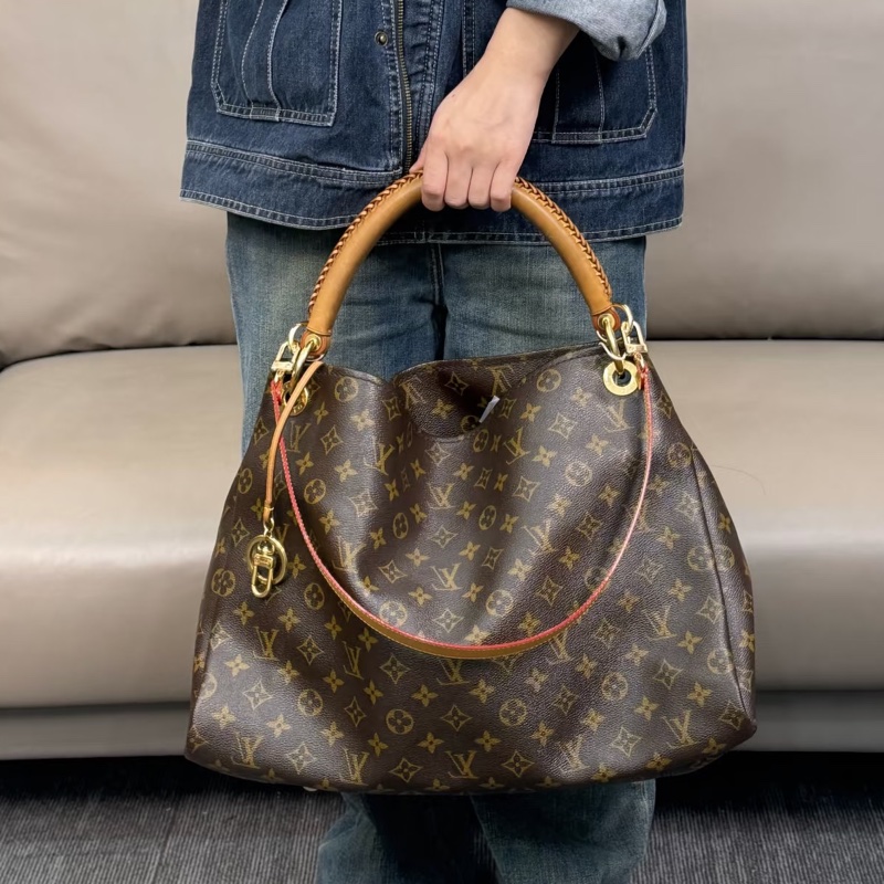 莉亞精品♡LV M40249 Artsy編織手把托特包 二手-1