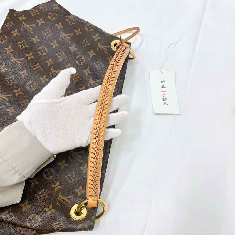 莉亞精品♡LV M40249 Artsy編織手把托特包 二手-13