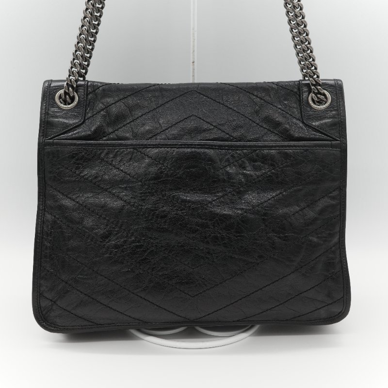 Saint Laurent 聖羅蘭 Niki 中型 黑色牛皮 錆色金屬 鍊條包 單肩包 斜挎包-2