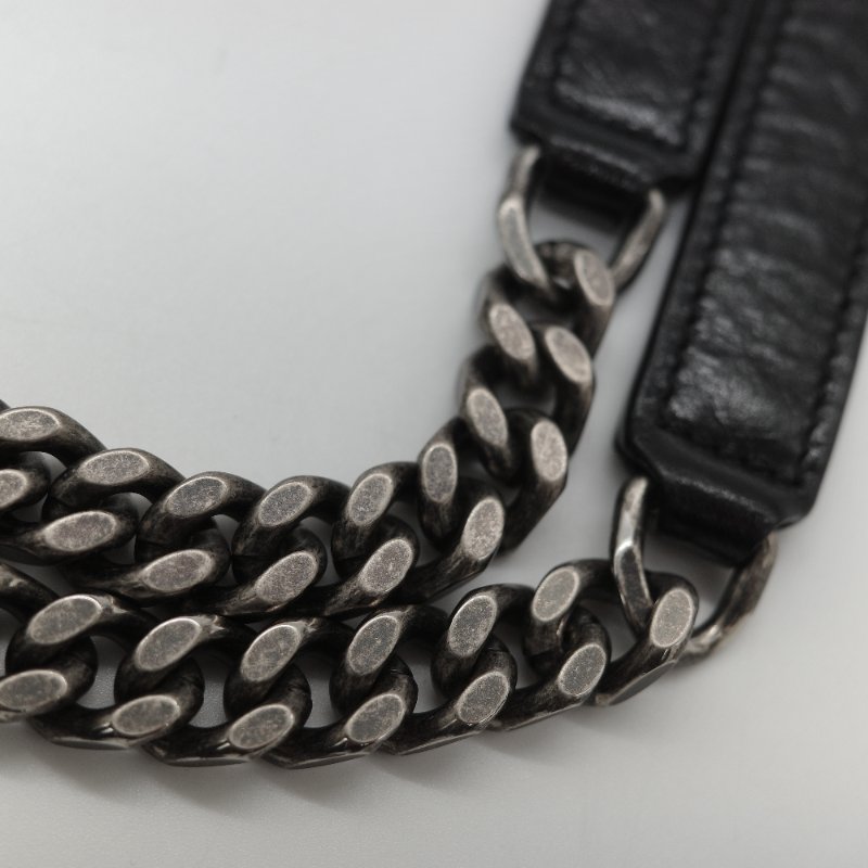 Saint Laurent 聖羅蘭 Niki 中型 黑色牛皮 錆色金屬 鍊條包 單肩包 斜挎包-34