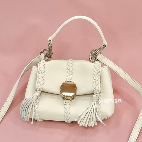 莉亞精品♡Chloe mini soft bag 白金幣 二手