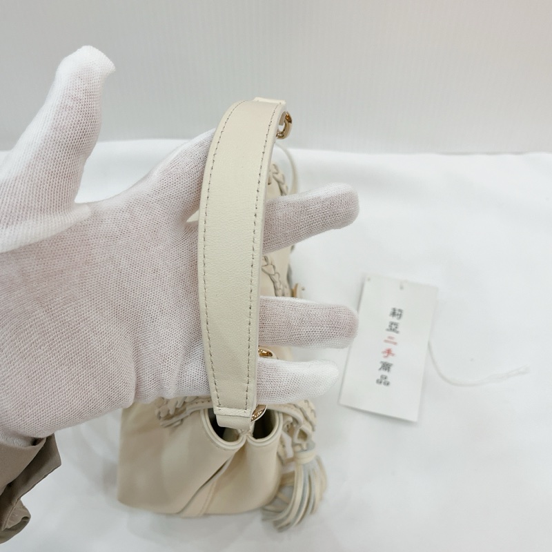 莉亞精品♡Chloe mini soft bag 白金幣 二手-10