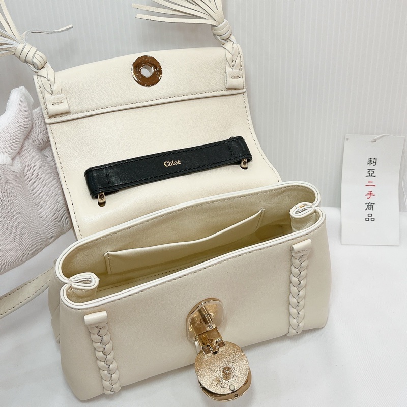 莉亞精品♡Chloe mini soft bag 白金幣 二手-17