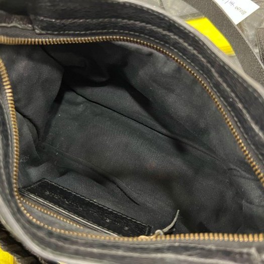 東區正精品㊣BALENCIAGA Mini City 300295 黑色羊皮小釦斜背包機車包 RA1859-2