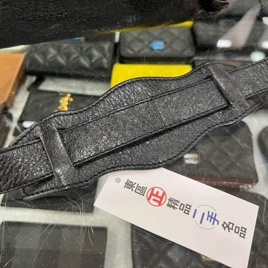 東區正精品㊣BALENCIAGA Mini City 300295 黑色羊皮小釦斜背包機車包 RA1859-7