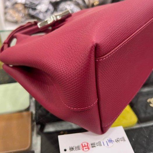 東區正精品㊣LONGCHAMP Le Roseau 桃紅色牛皮金屬竹節扣手提包斜背包兩用包小款10273 HFP RZ6315-9