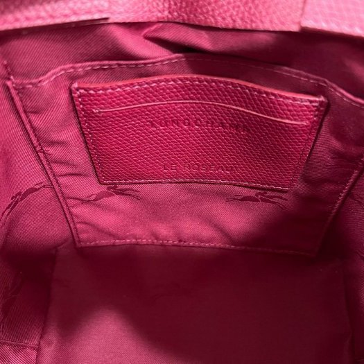 東區正精品㊣LONGCHAMP Le Roseau 桃紅色牛皮金屬竹節扣手提包斜背包兩用包小款10273 HFP RZ6315-10