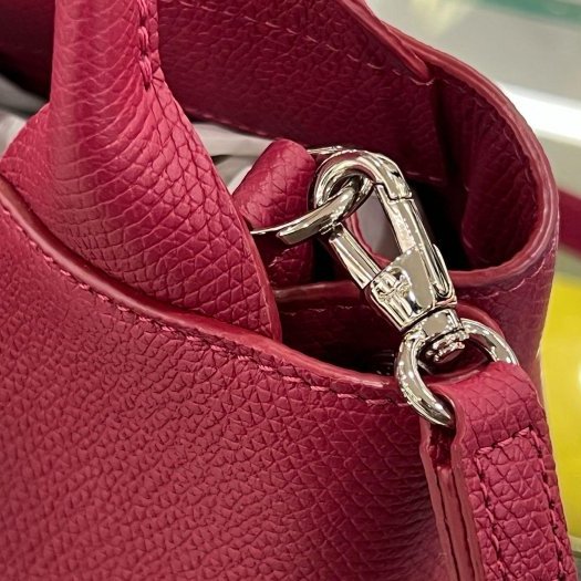 東區正精品㊣LONGCHAMP Le Roseau 桃紅色牛皮金屬竹節扣手提包斜背包兩用包小款10273 HFP RZ6315-11