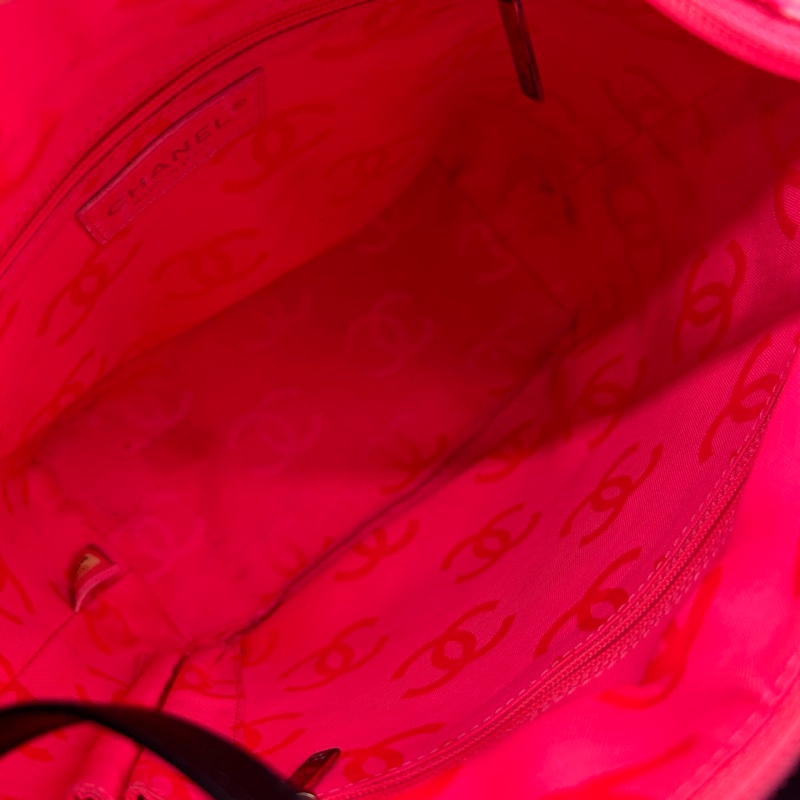 「JL精品代購」香奈兒黑白牛皮康鵬菜籃子小號-16