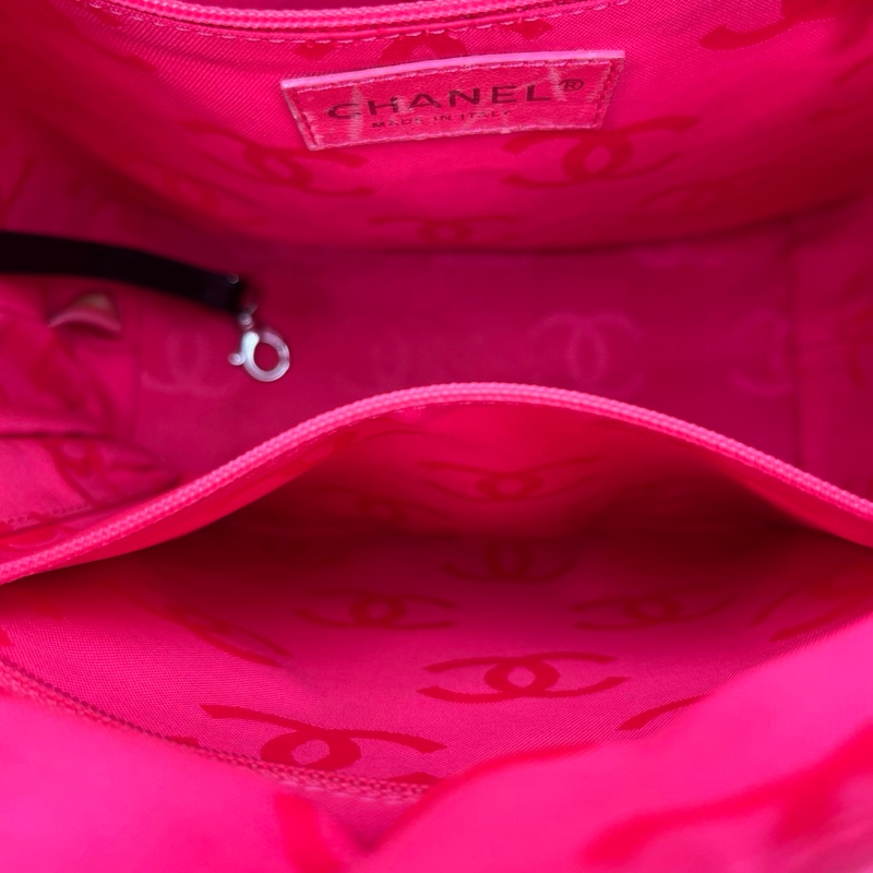 「JL精品代購」香奈兒黑白牛皮康鵬菜籃子小號-17