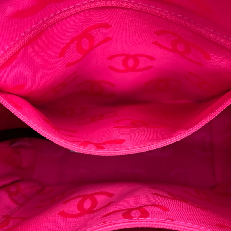 「JL精品代購」香奈兒黑白牛皮康鵬菜籃子小號-18