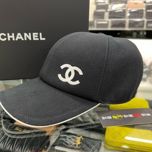東區正精品㊣CHANEL AAA583 25P 全新黑色白雙C釦式棒球帽鴨舌帽帽子RZ6313-1