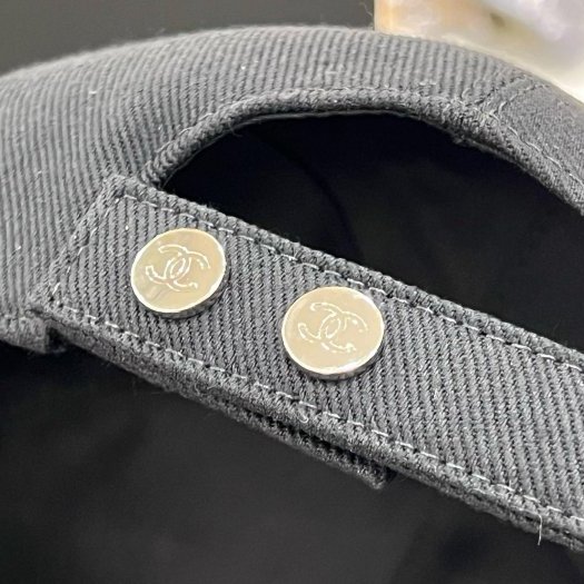 東區正精品㊣CHANEL AAA583 25P 全新黑色白雙C釦式棒球帽鴨舌帽帽子RZ6313-5