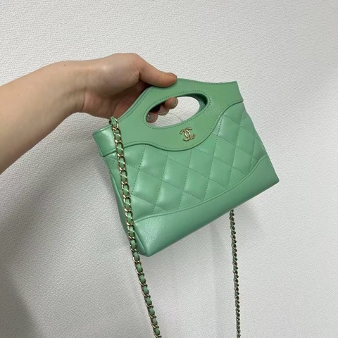 「JL精品代購」香奈兒薄荷綠31bag nano 芯片款