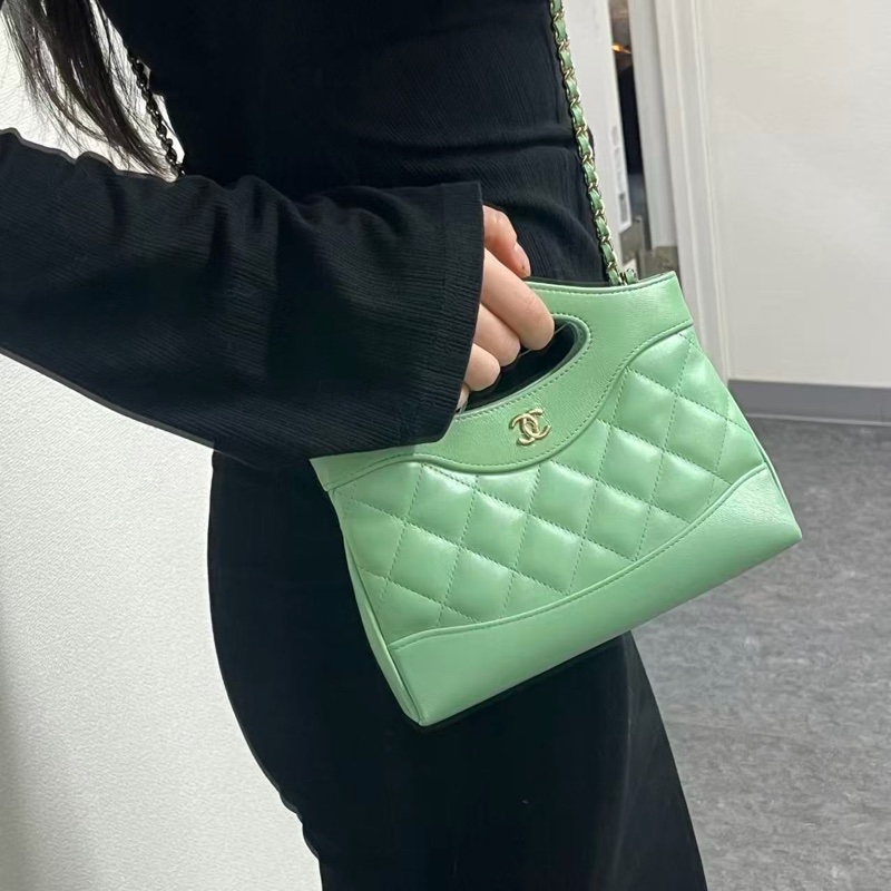 「JL精品代購」香奈兒薄荷綠31bag nano 芯片款-2