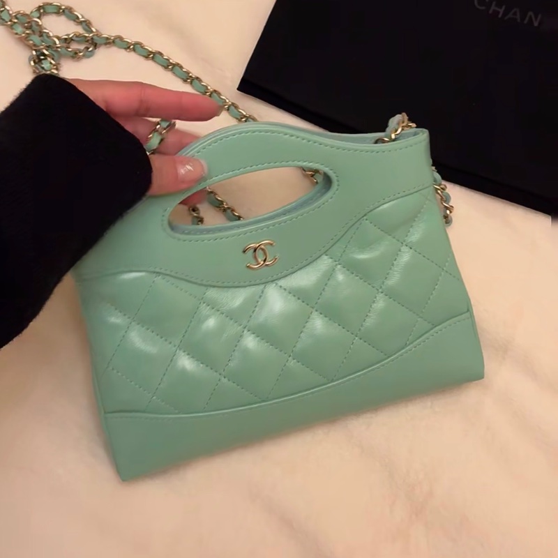 「JL精品代購」香奈兒薄荷綠31bag nano 芯片款-3