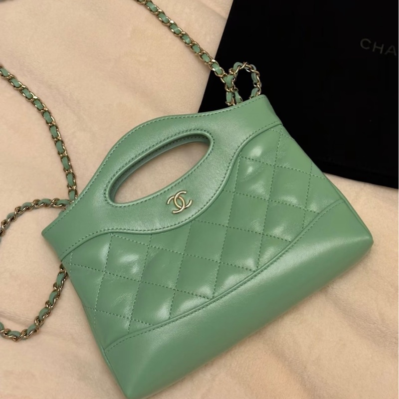 「JL精品代購」香奈兒薄荷綠31bag nano 芯片款-4