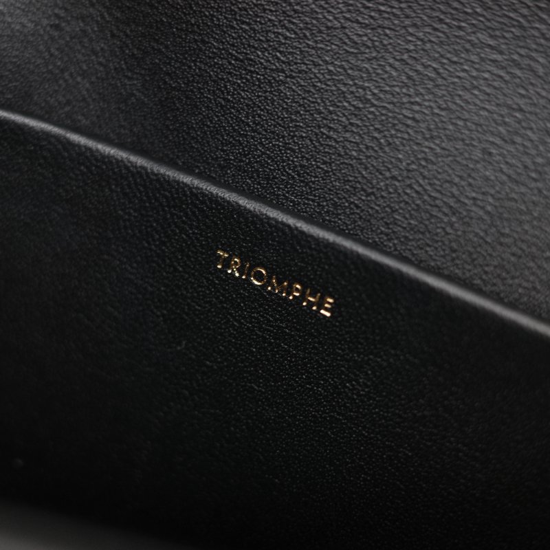 Celine 思琳 Claude 凱旋門 黑色 亮面小牛皮 金扣 長型 單肩包 腋下包-17