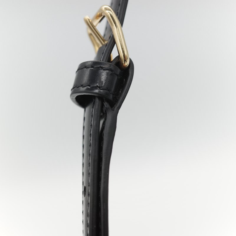 Celine 思琳 Claude 凱旋門 黑色 亮面小牛皮 金扣 長型 單肩包 腋下包-22