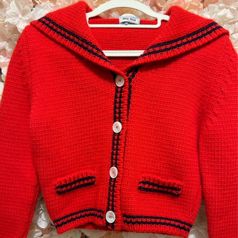 miumiu海軍領羊毛短外套40碼-0