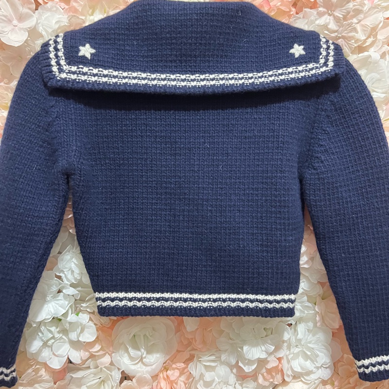 miumiu海軍領毛衣外套36碼-1