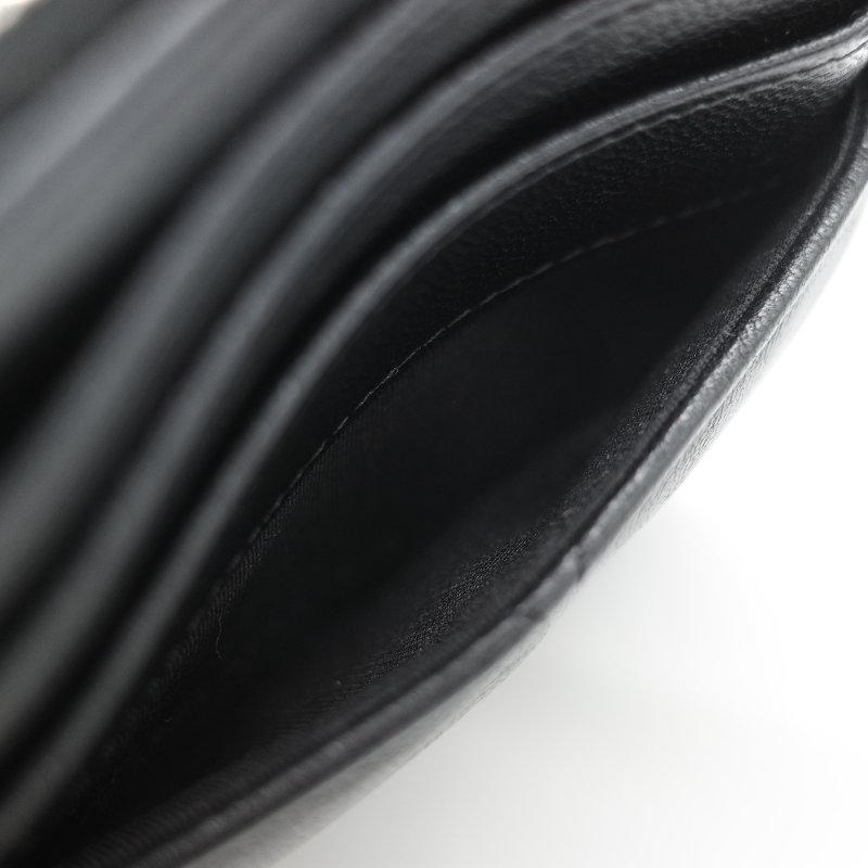 (大全配♥️)Chanel 香奈兒 19 大菱格紋 黑色羊皮 拉鍊 零錢包(卡位+零錢位)-11