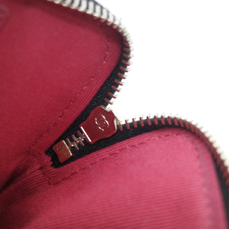 (大全配♥️)Chanel 香奈兒 19 大菱格紋 黑色羊皮 拉鍊 零錢包(卡位+零錢位)-15