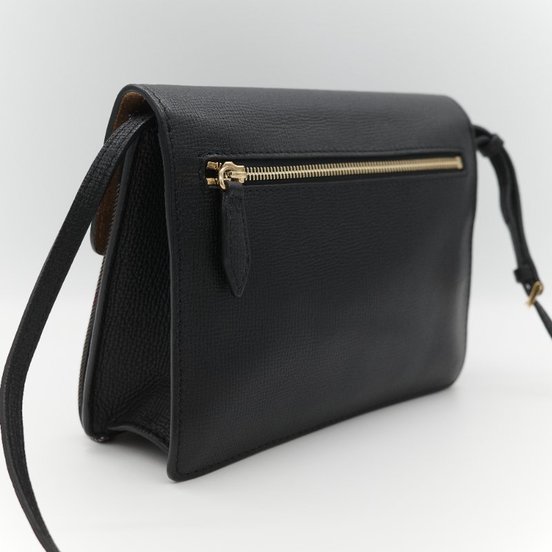 Burberry 巴寶莉 Small Macken 經典格紋 棕色牛皮 帆布 小型 斜背包 肩背包 馬鞍包-5